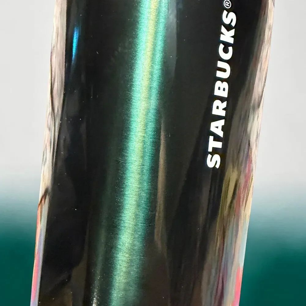 Starbucks 2022 Emerald Green Rose Gold 24 Oz Faceted Tumbler NWT - Picture 4 of 11